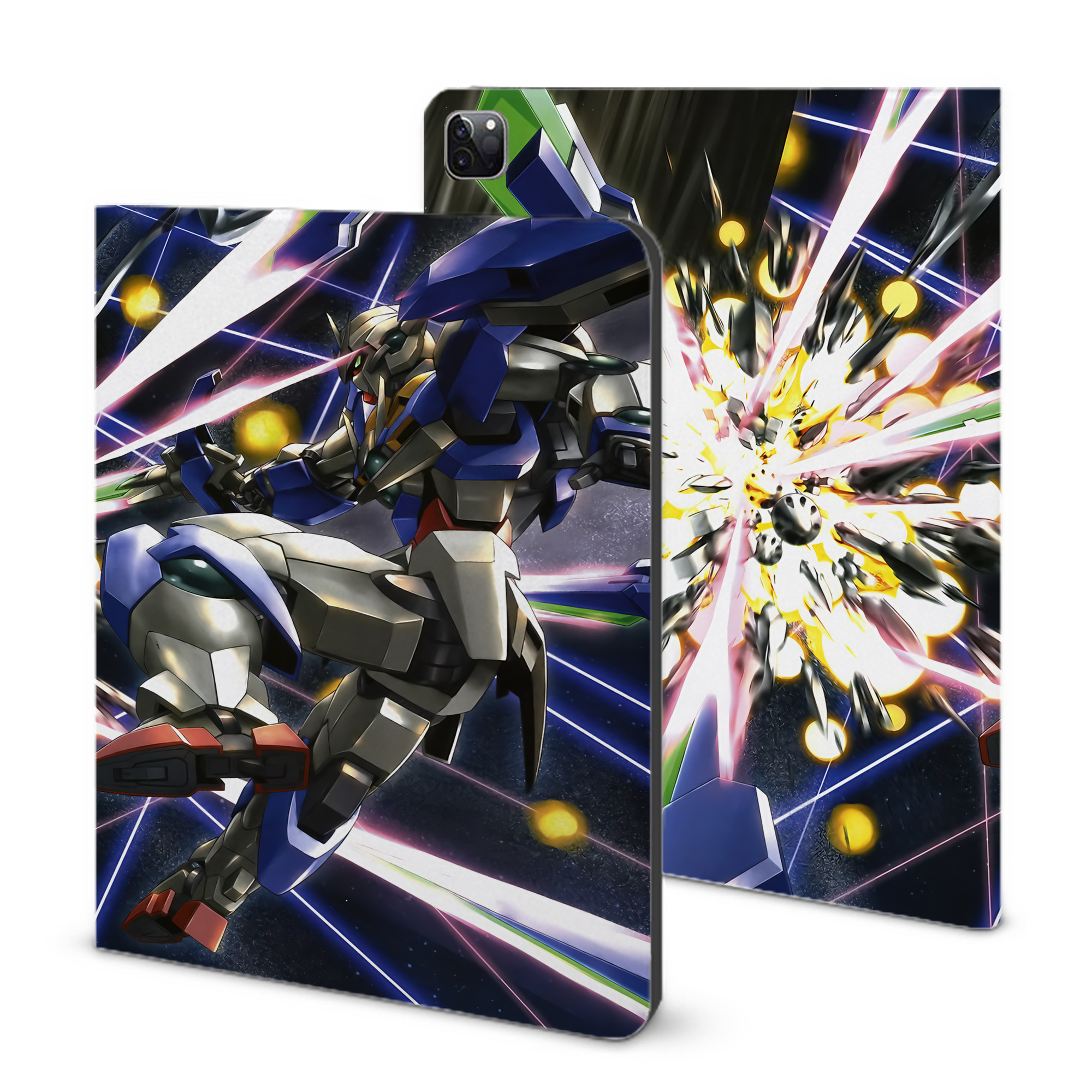 （画像用） 機動戦士ガンダム Mobile Suit Gundam IPad ケース ブック型 PUレザー TPU 耐衝撃 軽量 薄型 ペン収納なし 全面保護 IPad 各モデル対応